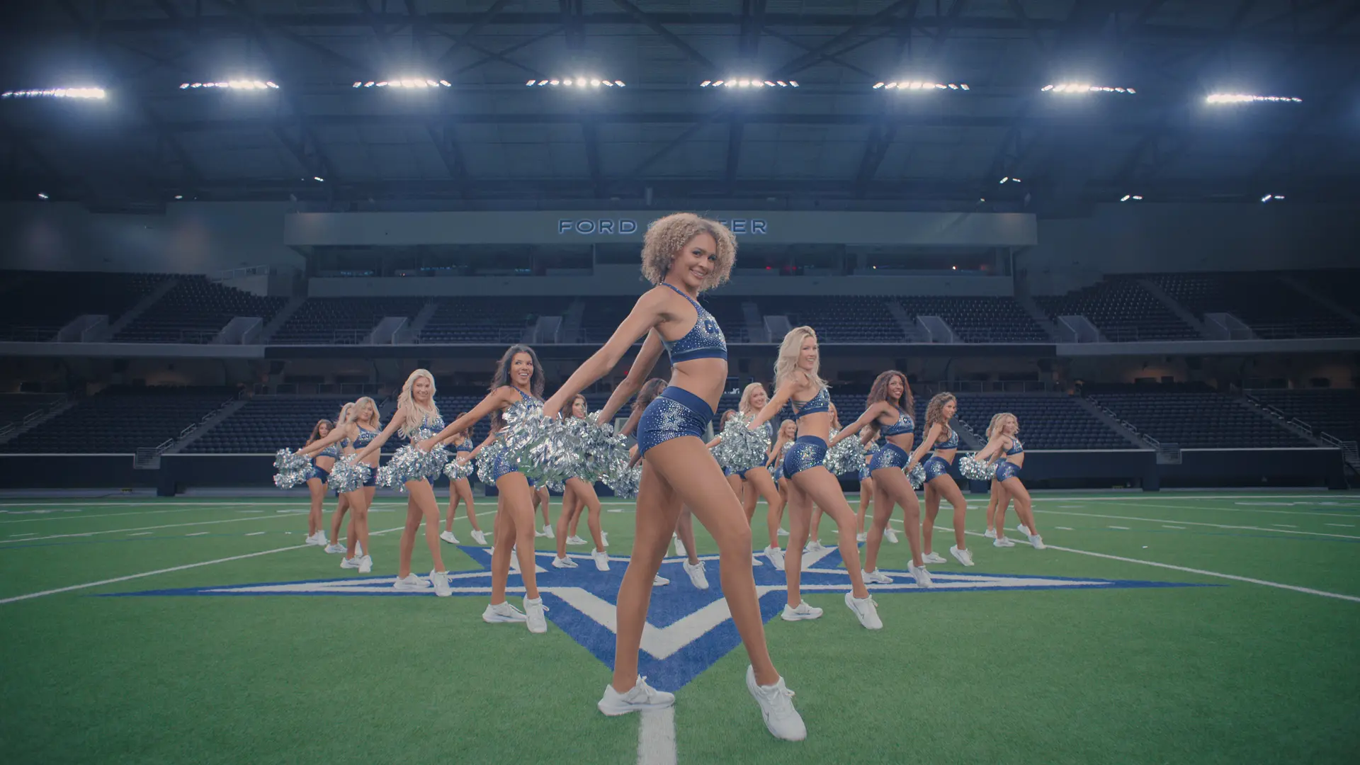 Jada McLean, who helped fight for a pay raise for the Dallas Cowboys Cheerleaders, is pictured in Netflix's America's Sweethearts.Courtesy of Netflix